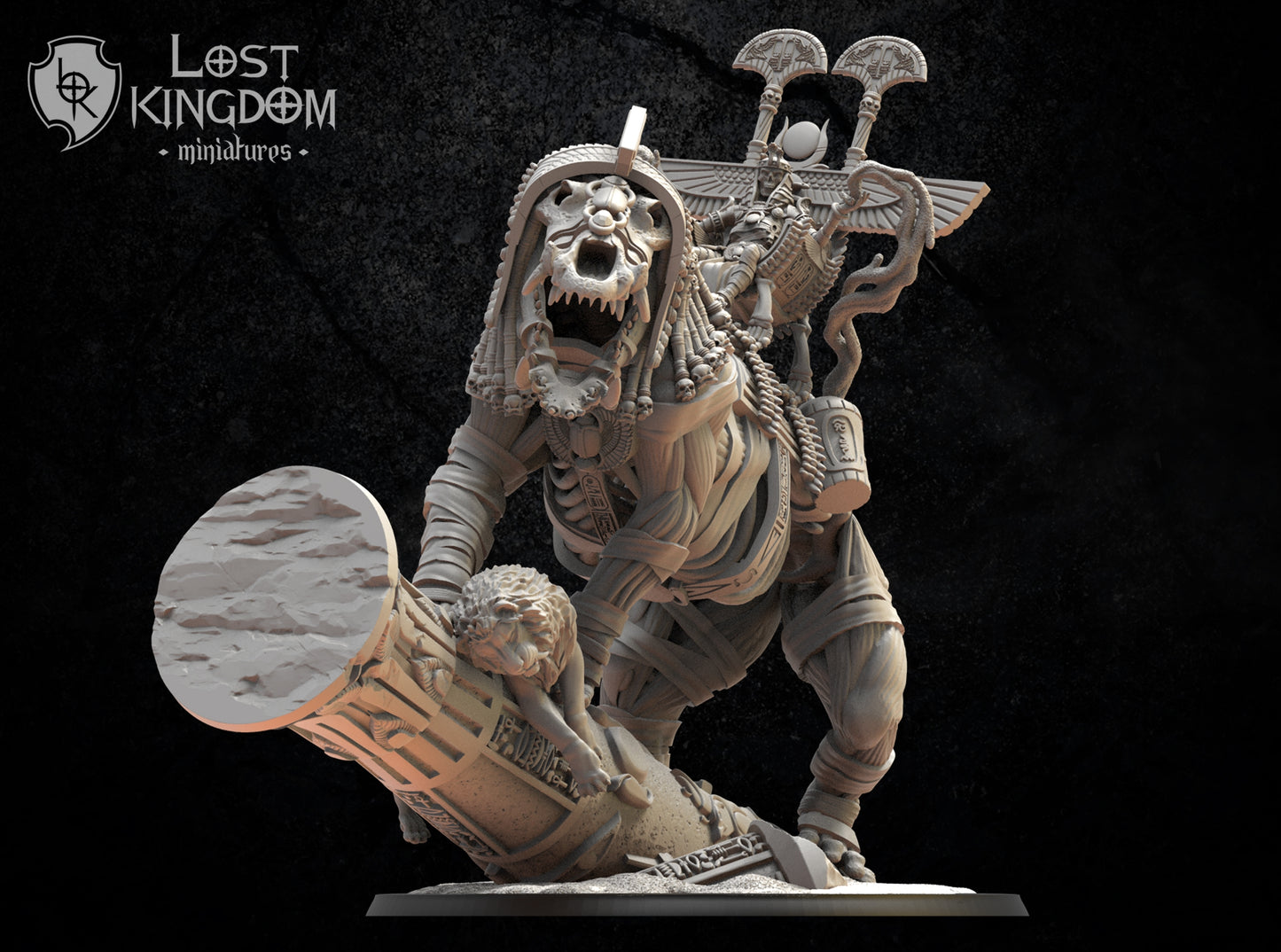 Amenhotep, The Terrible On Ammit, Lost Kingdom Miniatures