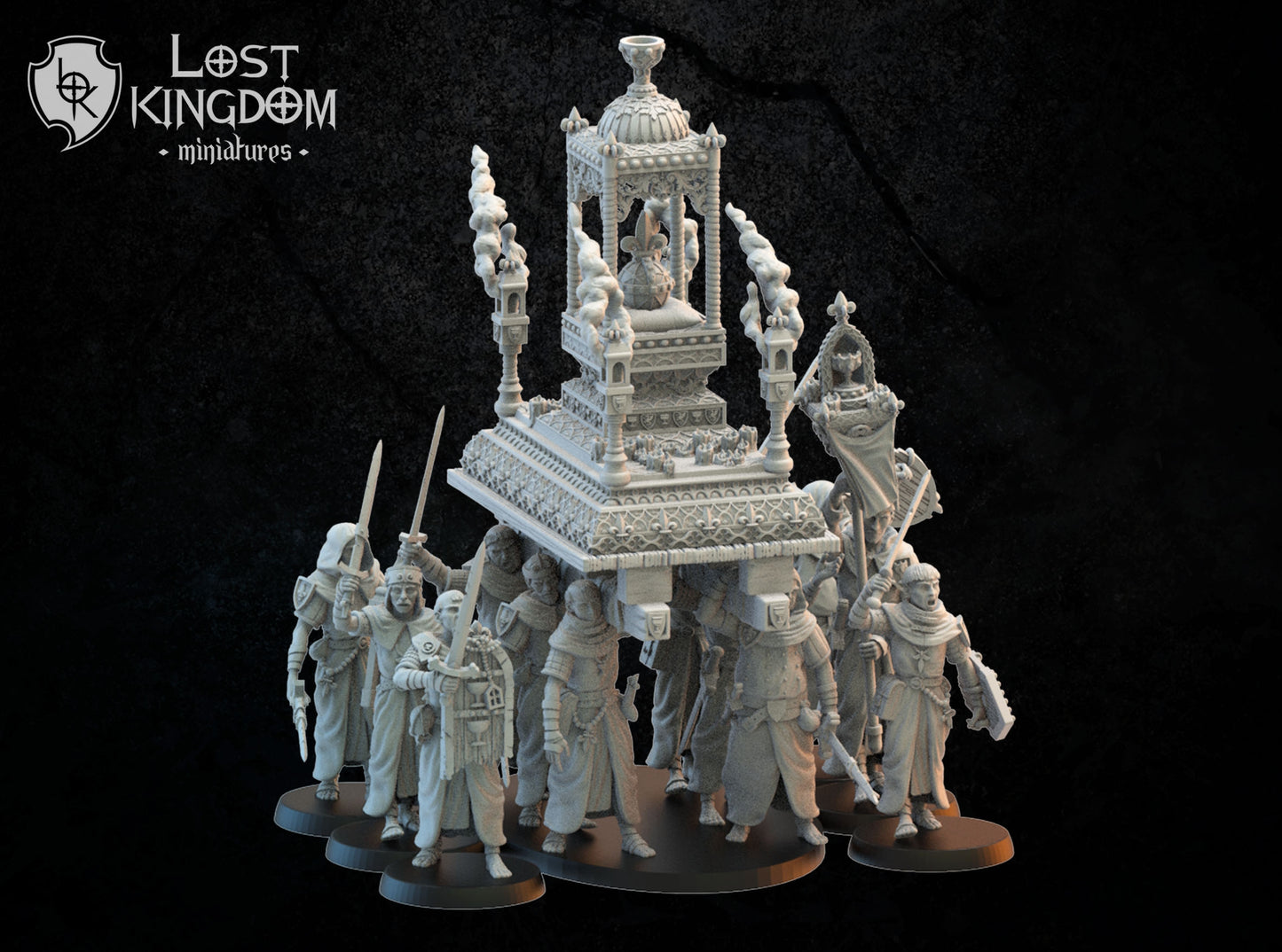 Calix Wanderers With Blessed Shrine, Lost Kingdom Miniatures