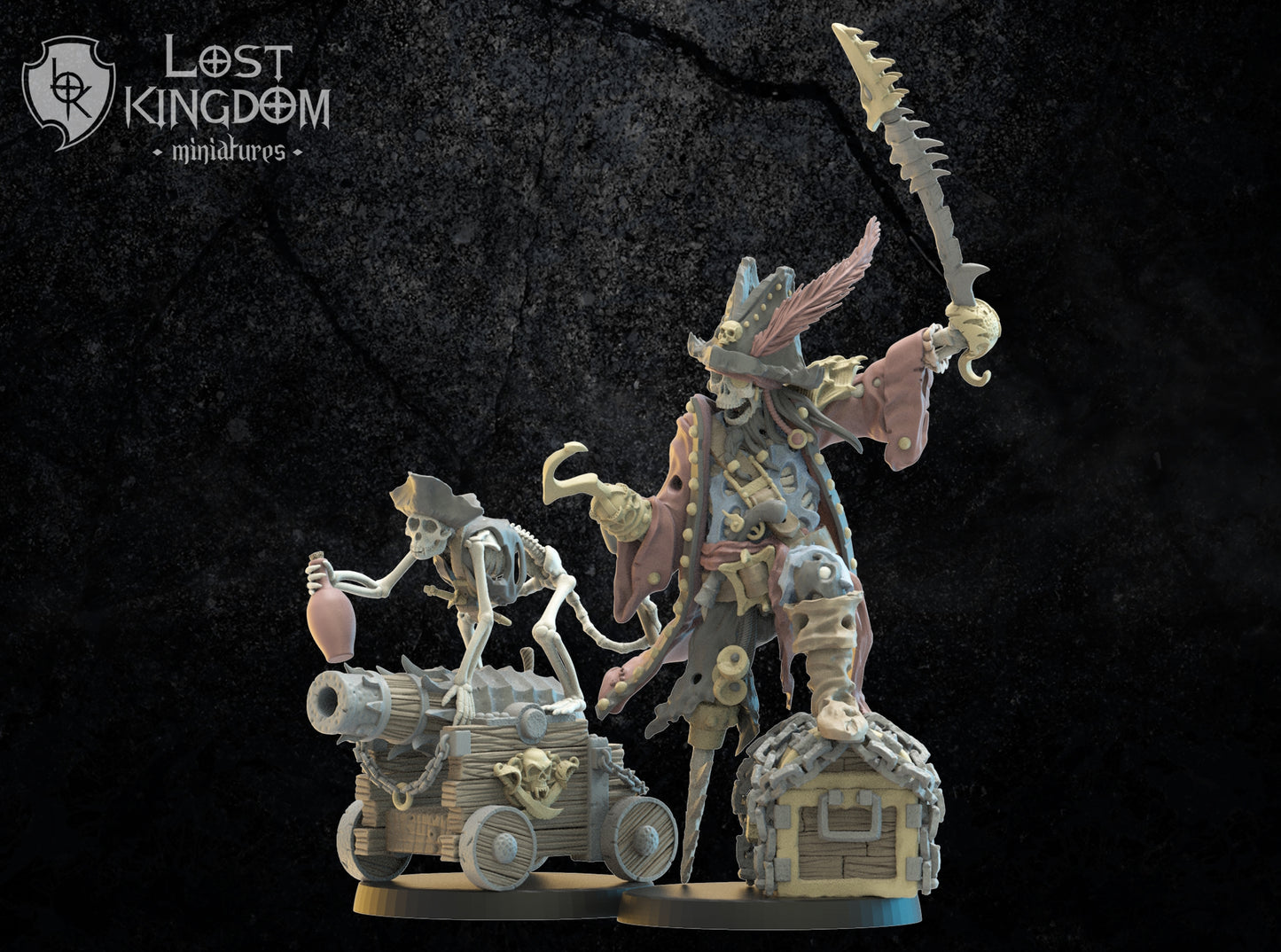 Captain "Saw Leg" & Mr. Boom, Lost Kingdom Miniatures