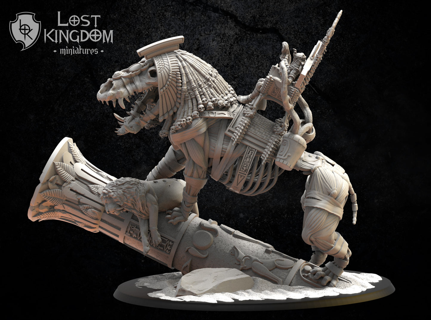 Amenhotep, The Terrible On Ammit, Lost Kingdom Miniatures
