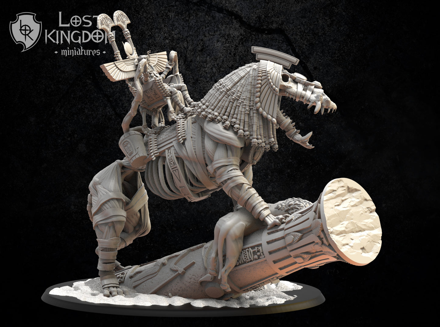 Amenhotep, The Terrible On Ammit, Lost Kingdom Miniatures