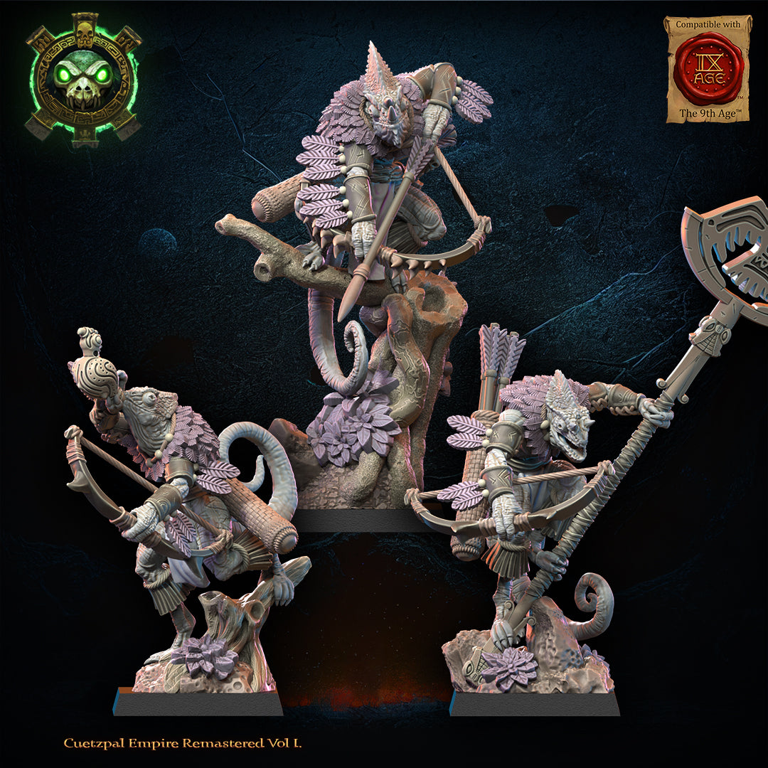 Kuaxotl Unit with bow, Lost Kingdom Miniatures