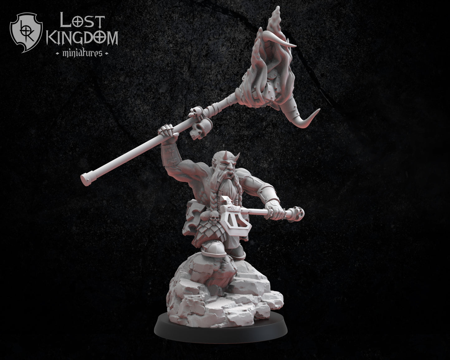 Magmhôrin Standard Bearer, Lost Kingdom Miniatures