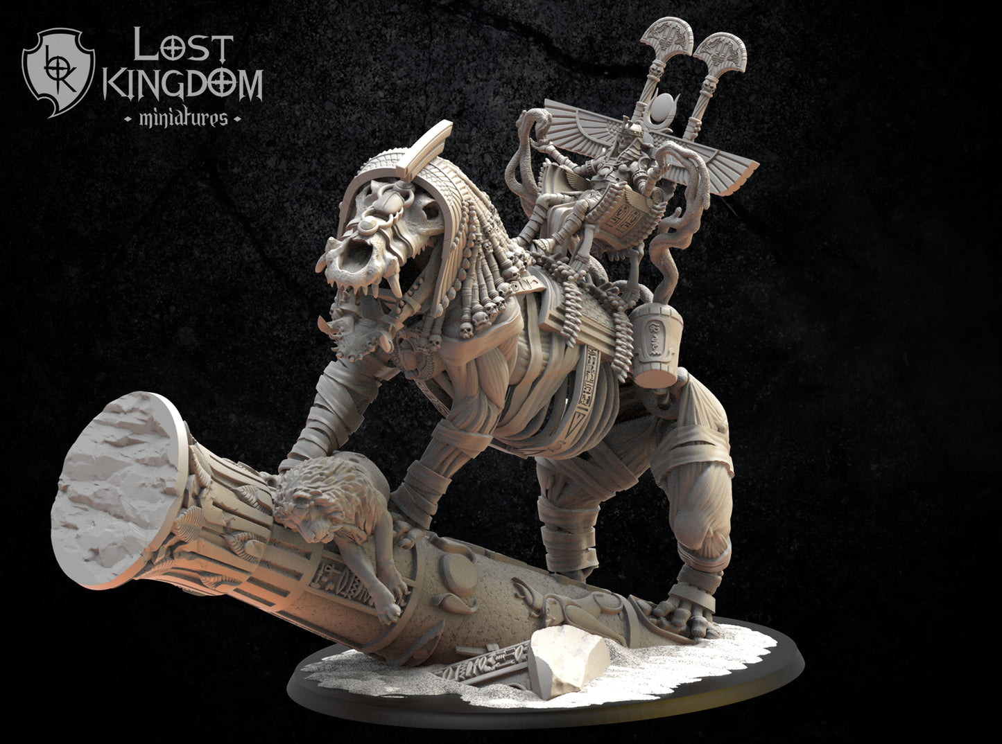 Amenhotep, The Terrible On Ammit, Lost Kingdom Miniatures