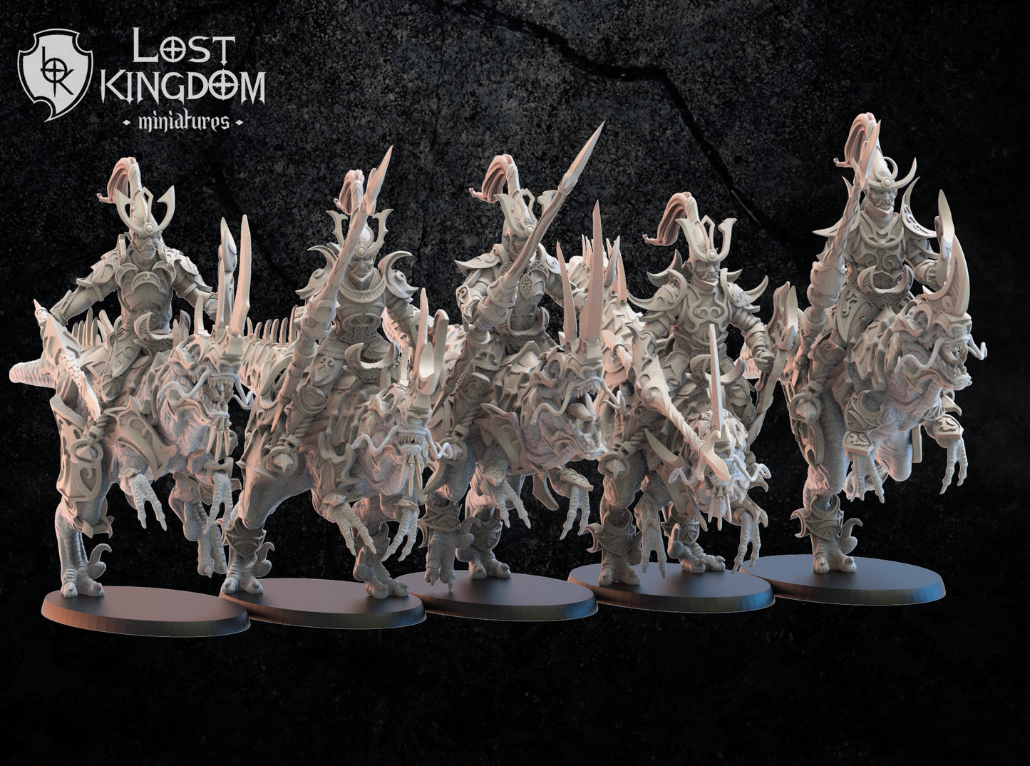 Nightfall Knights On Kyōryū, Lost Kingdom Miniatures
