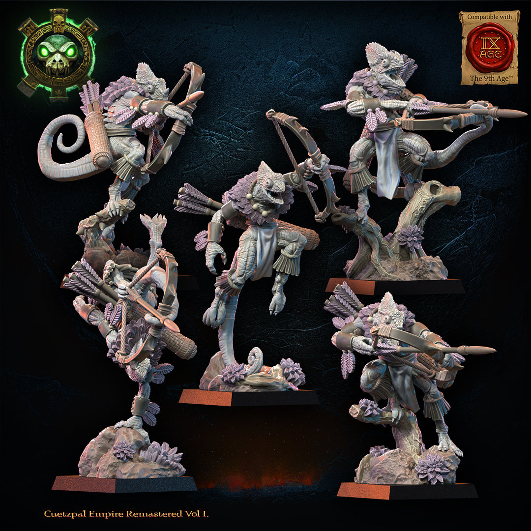 Kuaxotl Unit with bow, Lost Kingdom Miniatures