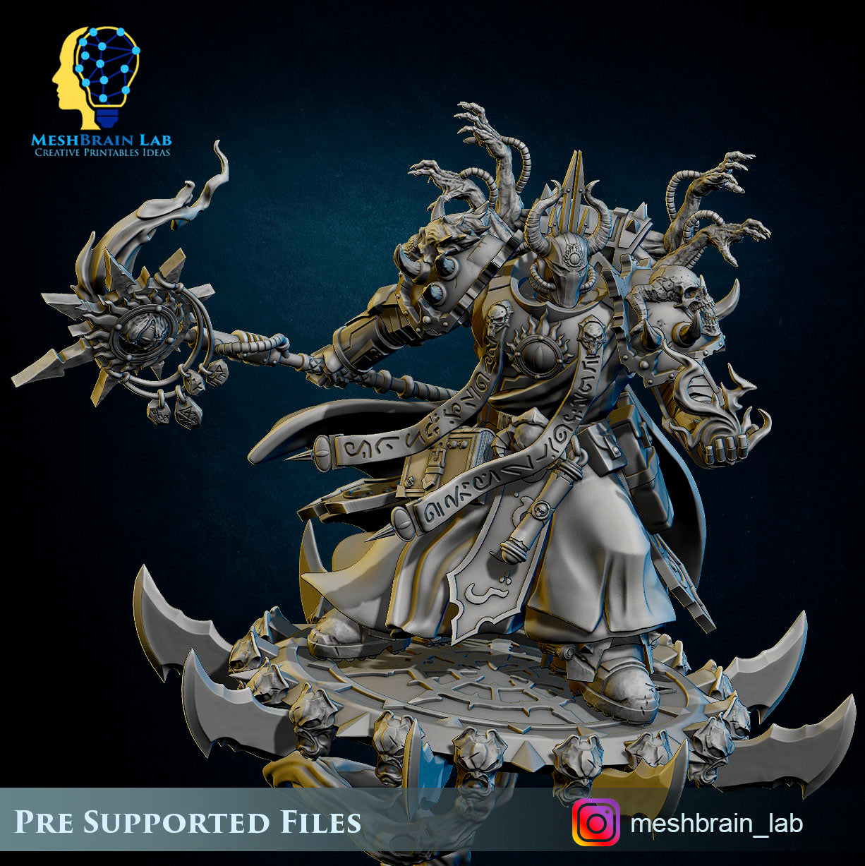 Sorcerer on flying disc, MeshBrain Lab