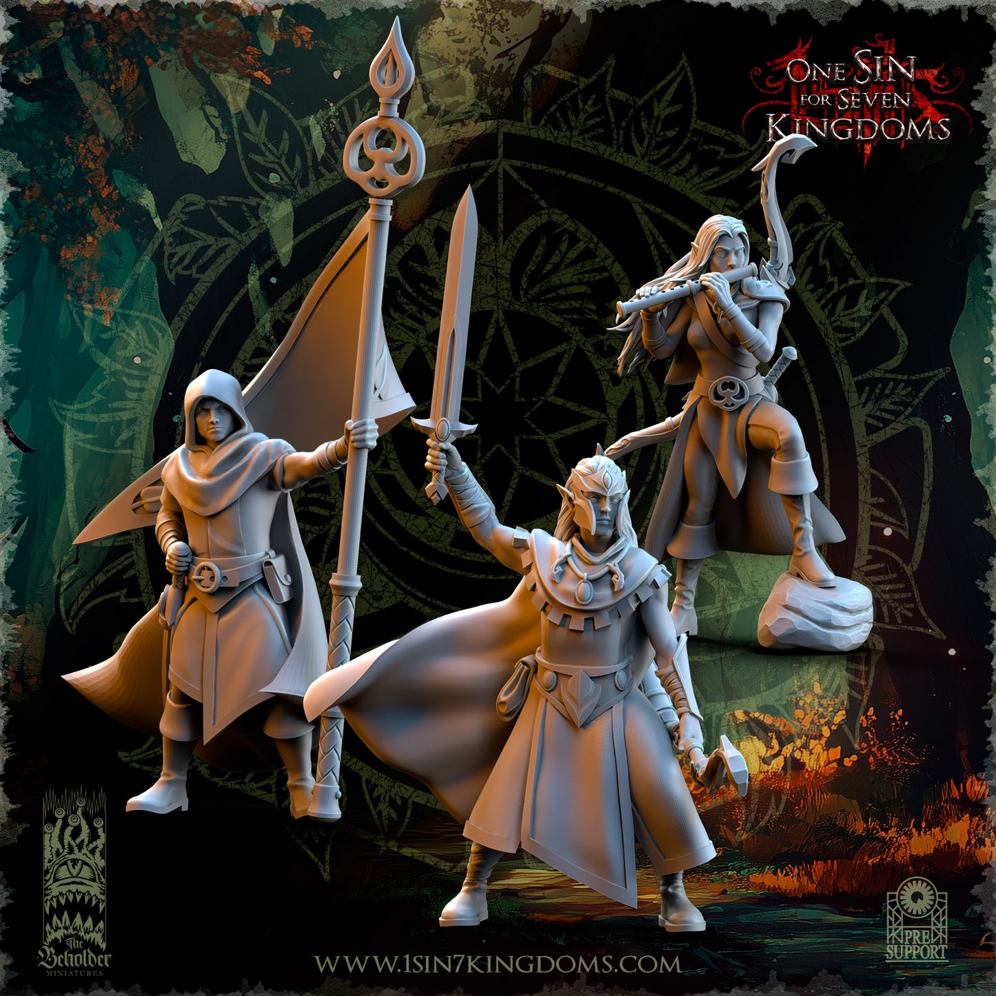 Rangers Hooded, The Beholder Miniatures