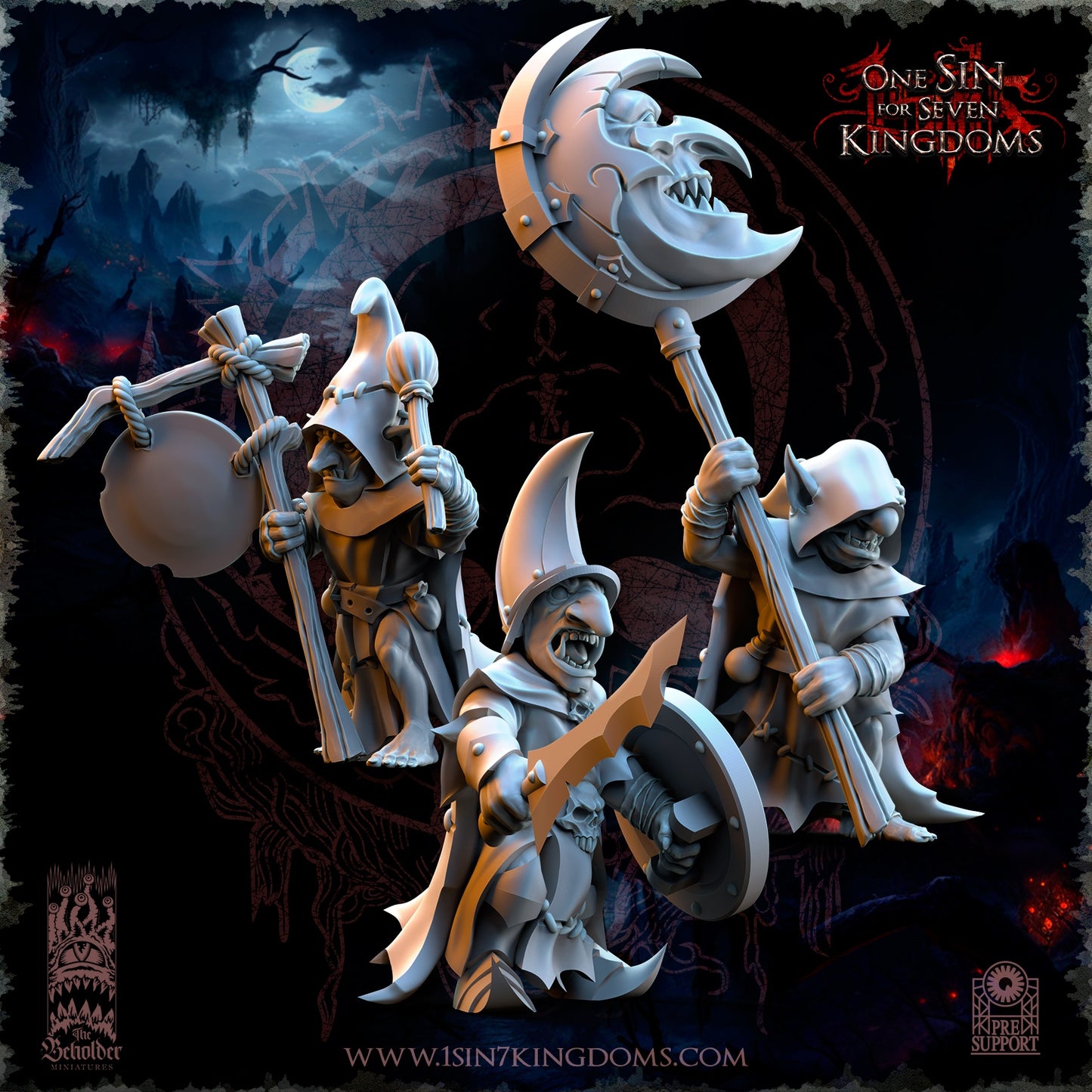 The Black Horde Goblins Warriors, The Beholder Miniatures