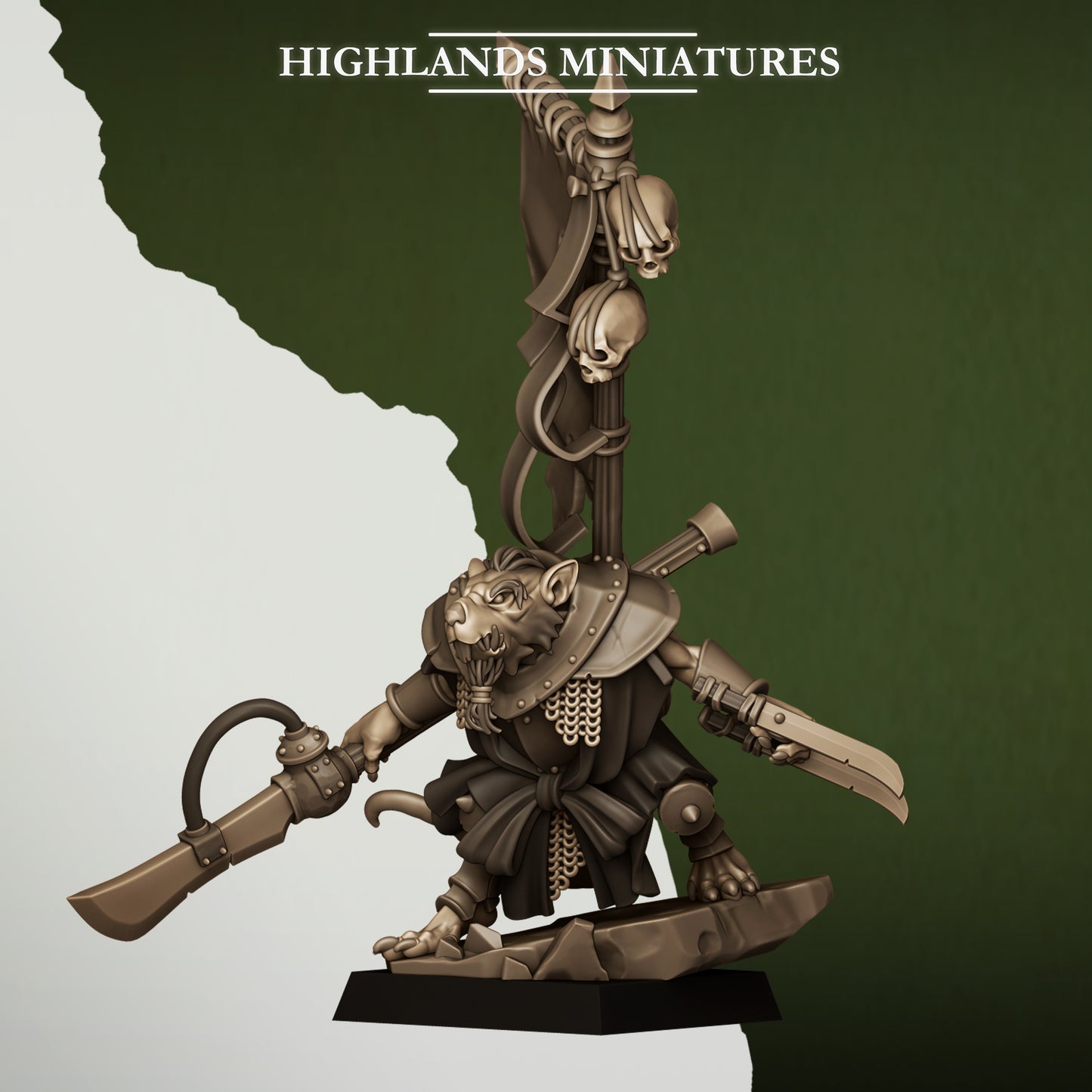 Sewer Vermin Warlord, Highlands Miniatures
