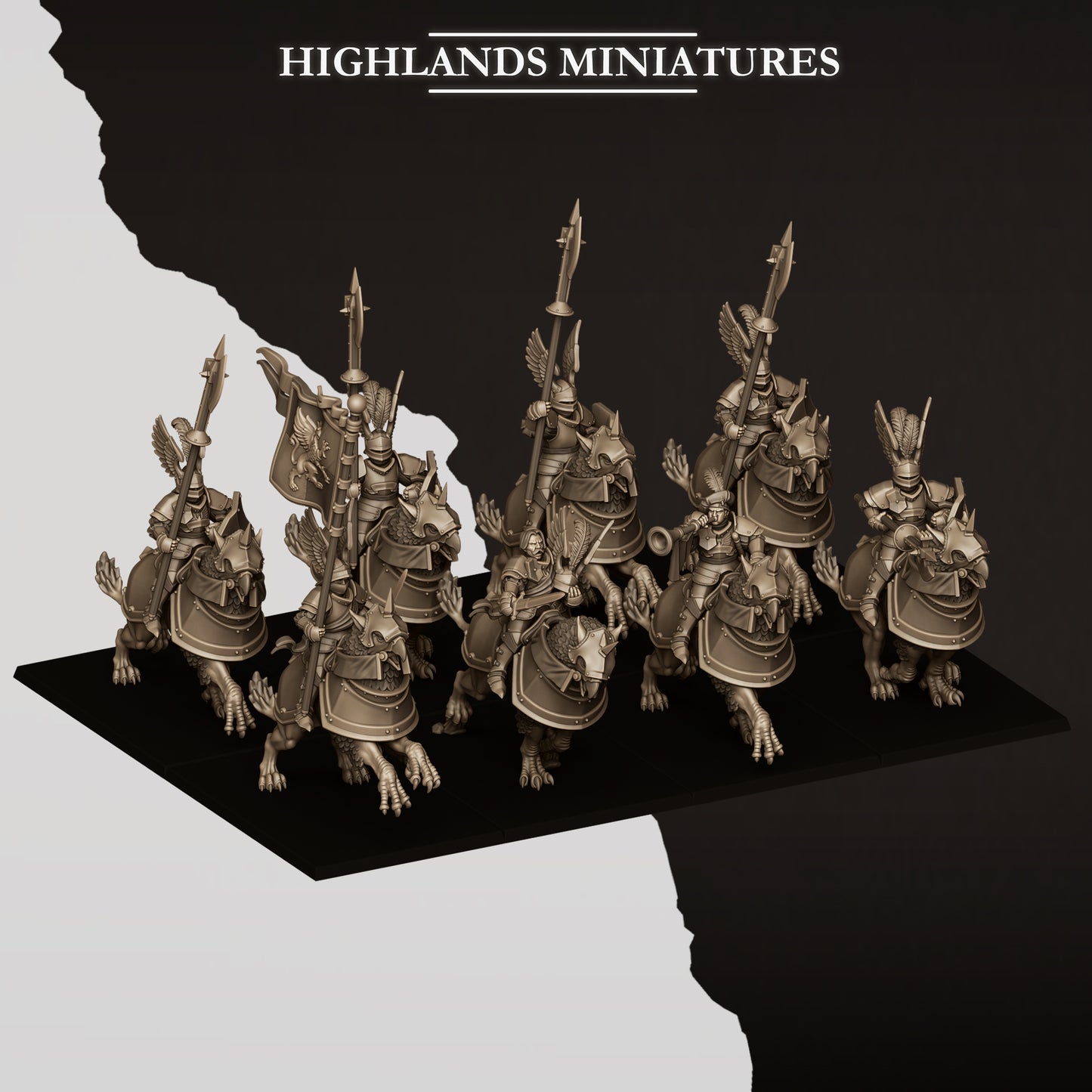 Wingless griffins, Highlands Miniatures