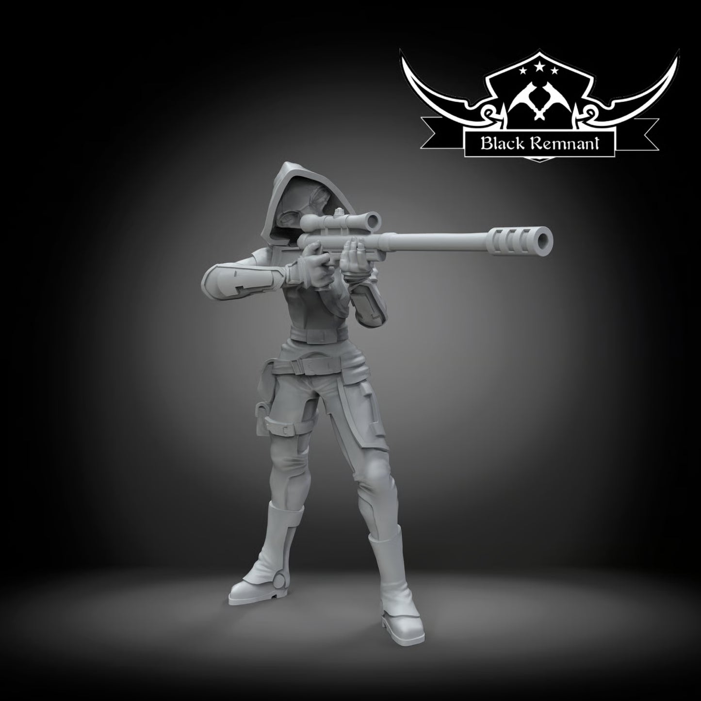The hooded bounty hunter, Black Remnant