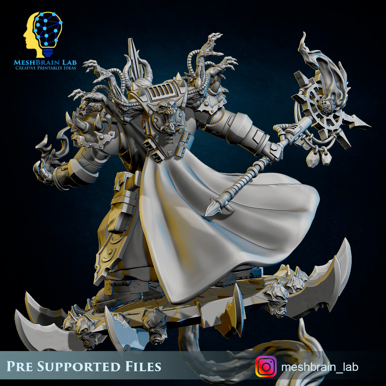 Sorcerer on flying disc, MeshBrain Lab