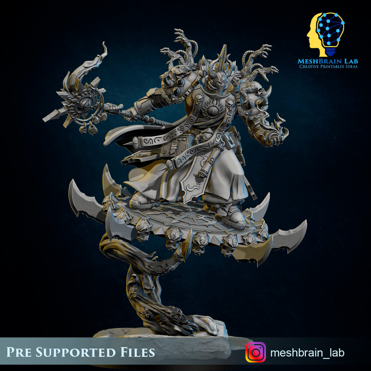 Sorcerer on flying disc, MeshBrain Lab