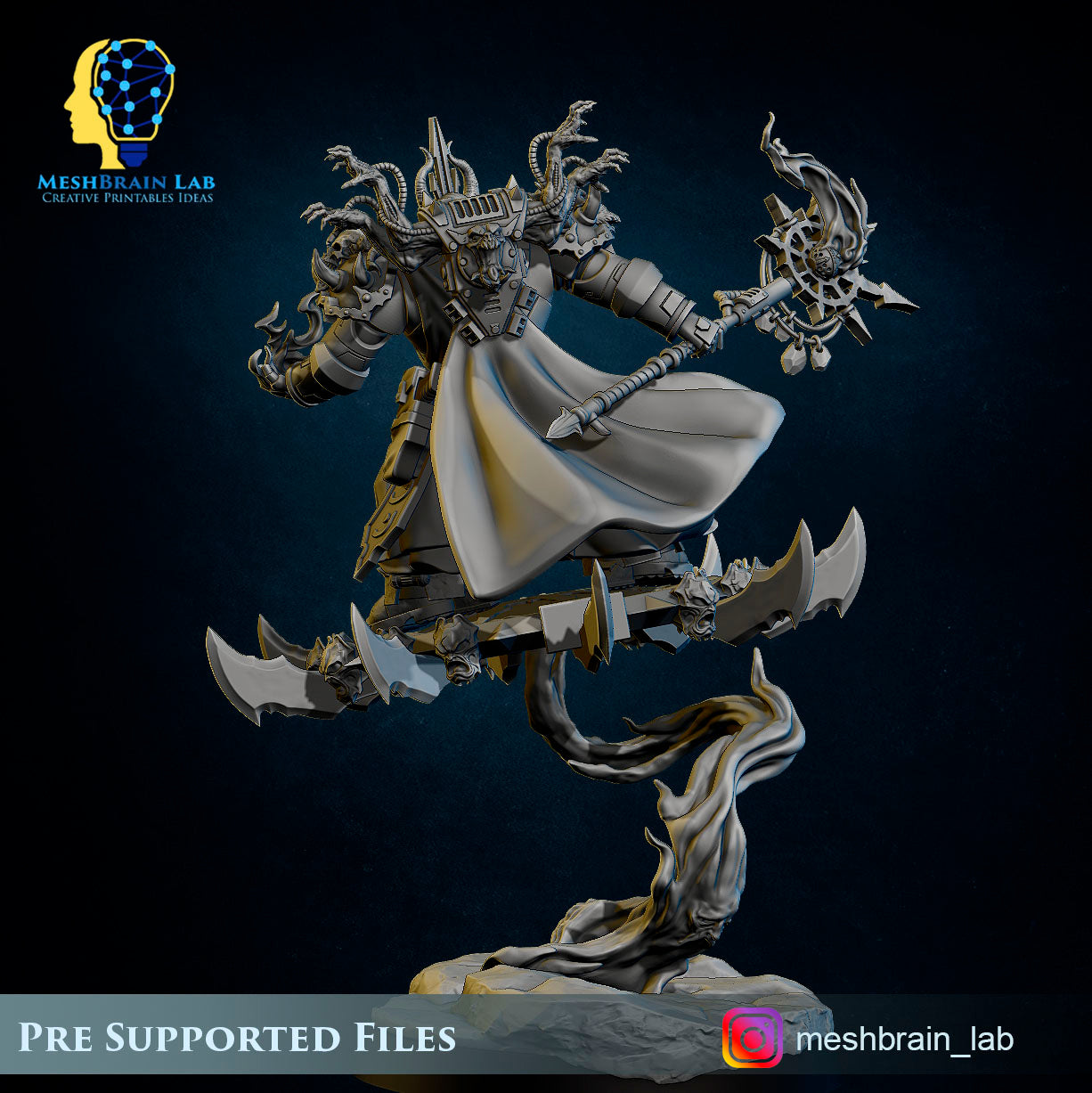 Sorcerer on flying disc, MeshBrain Lab