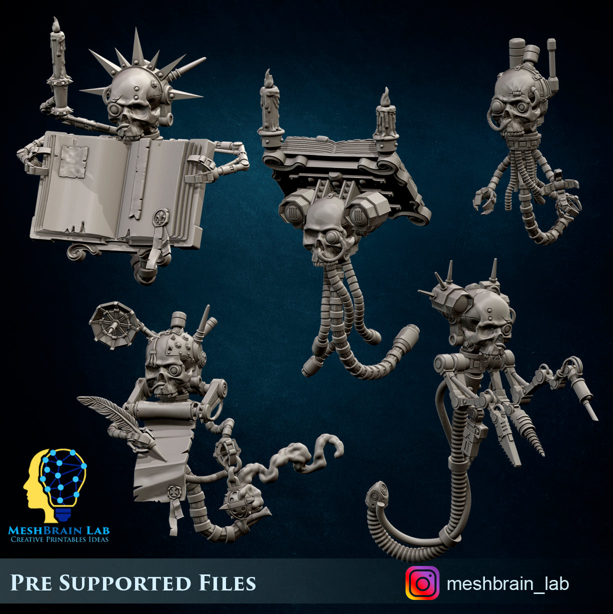 Servo Bot Skulls, MeshBrain Lab