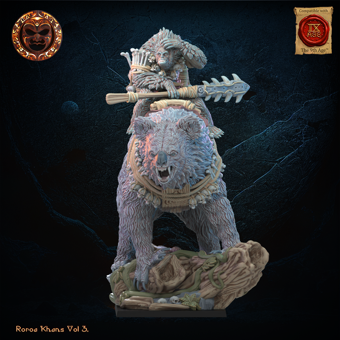 Maero Hero on Drop Bear, Lost Kingdom Miniatures