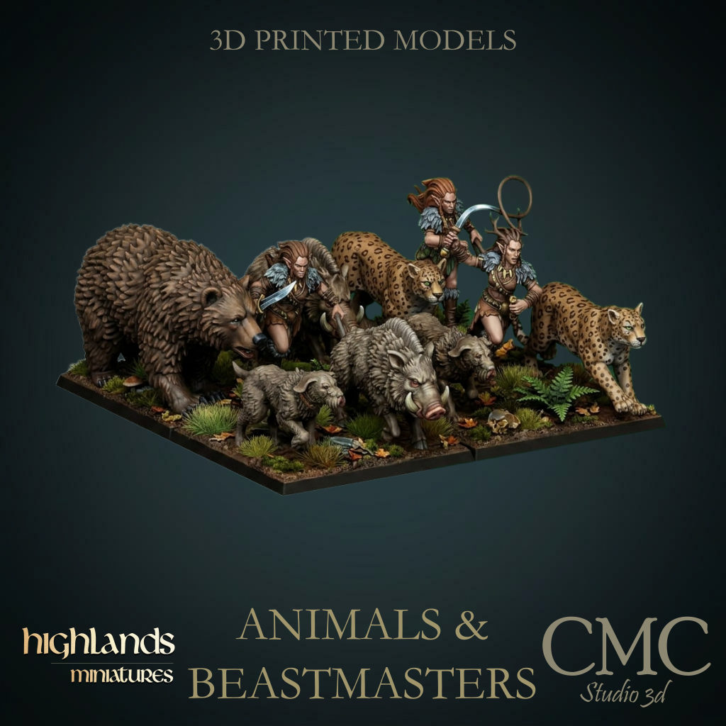 Animals and beast masters, Highlands Miniatures