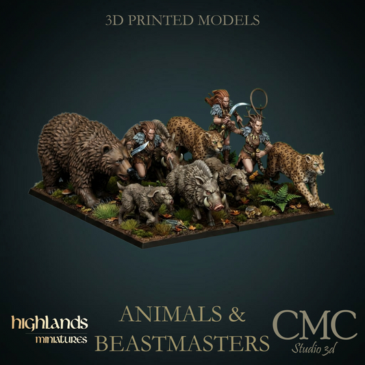 Animals and beast masters, Highlands Miniatures