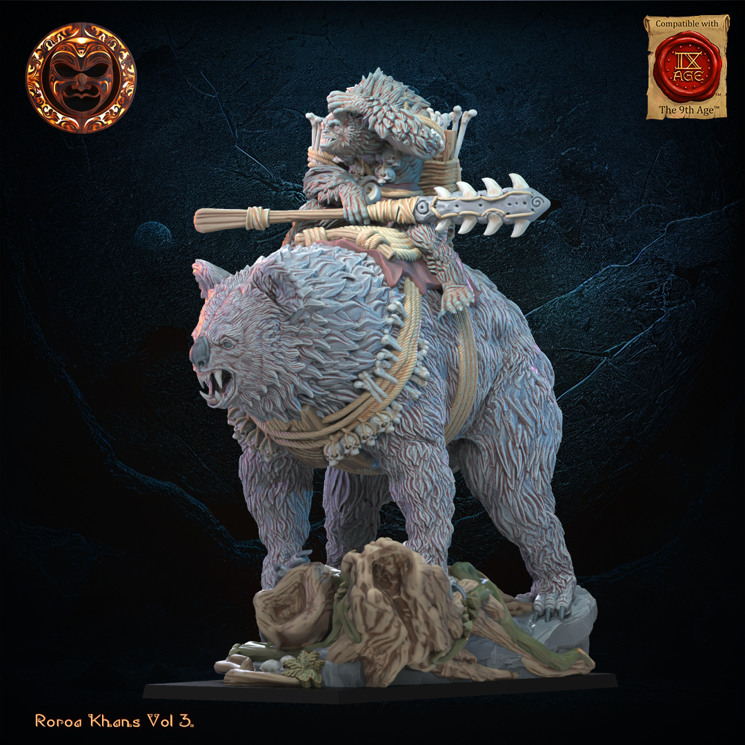 Maero Hero on Drop Bear, Lost Kingdom Miniatures