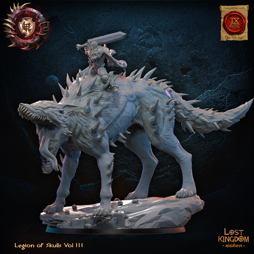Gôts, the Berserker on Wrath Spawn, Lost Kingdom Miniatures