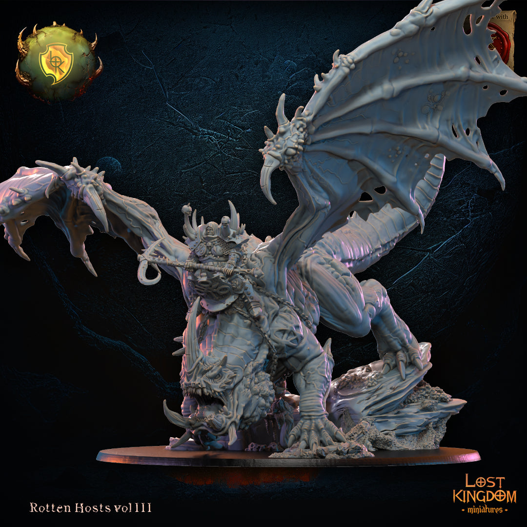 Freida, Oozing Eye, on Gooey Dragon, Lost Kingdom Miniatures