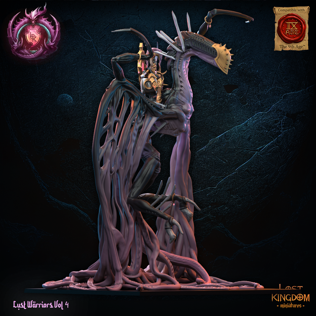 Skye, Lust Chosen on Depraved dragon, Lost Kingdom Miniatures