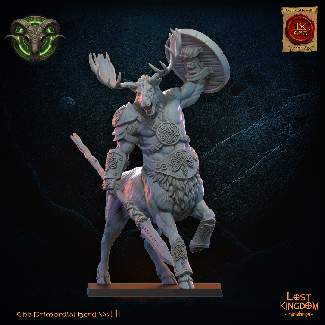 Talvren, Centaur Chieftain, Lost Kingdom Miniatures