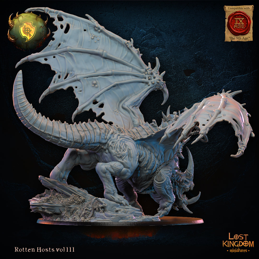 Freida, Oozing Eye, on Gooey Dragon, Lost Kingdom Miniatures