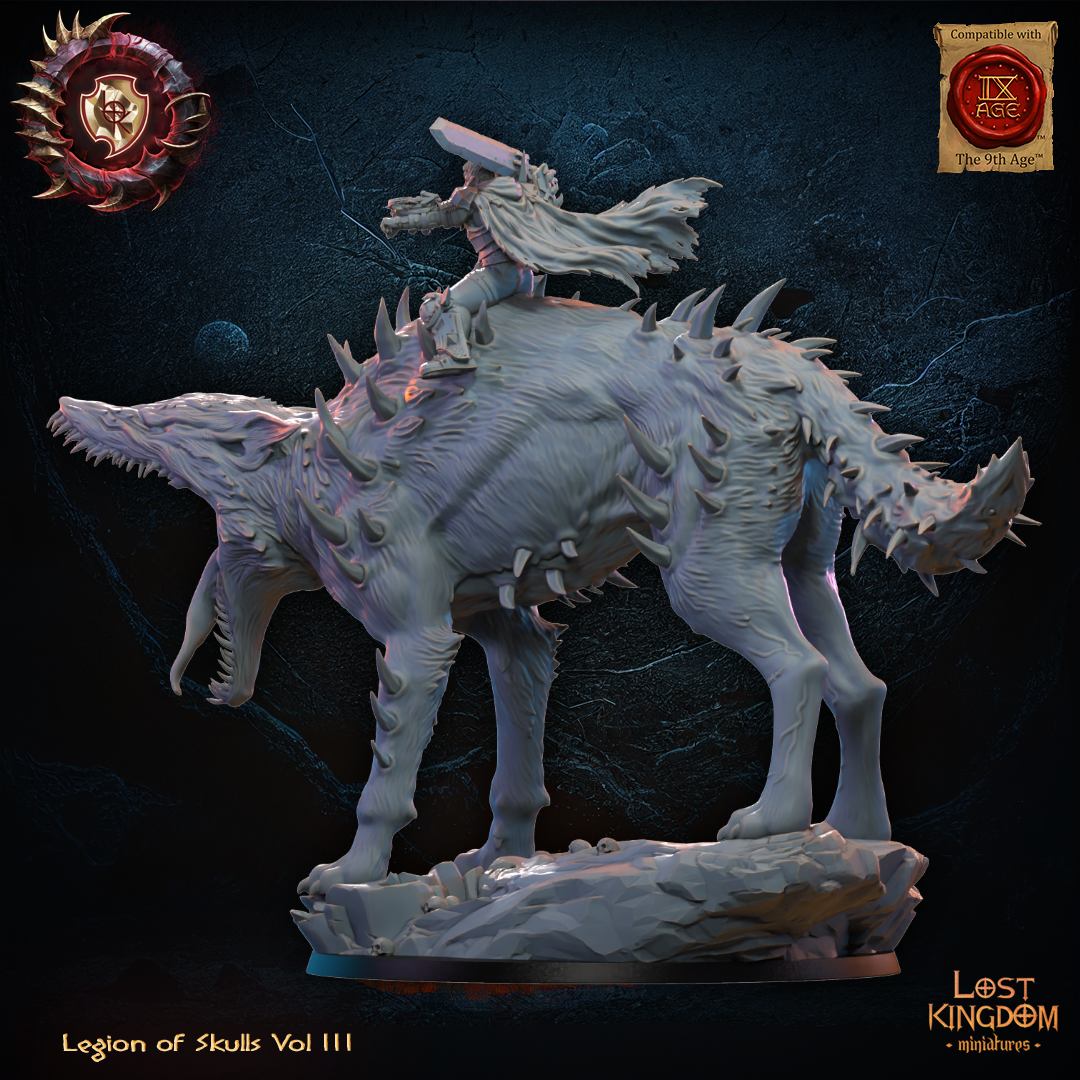 Gôts, the Berserker on Wrath Spawn, Lost Kingdom Miniatures