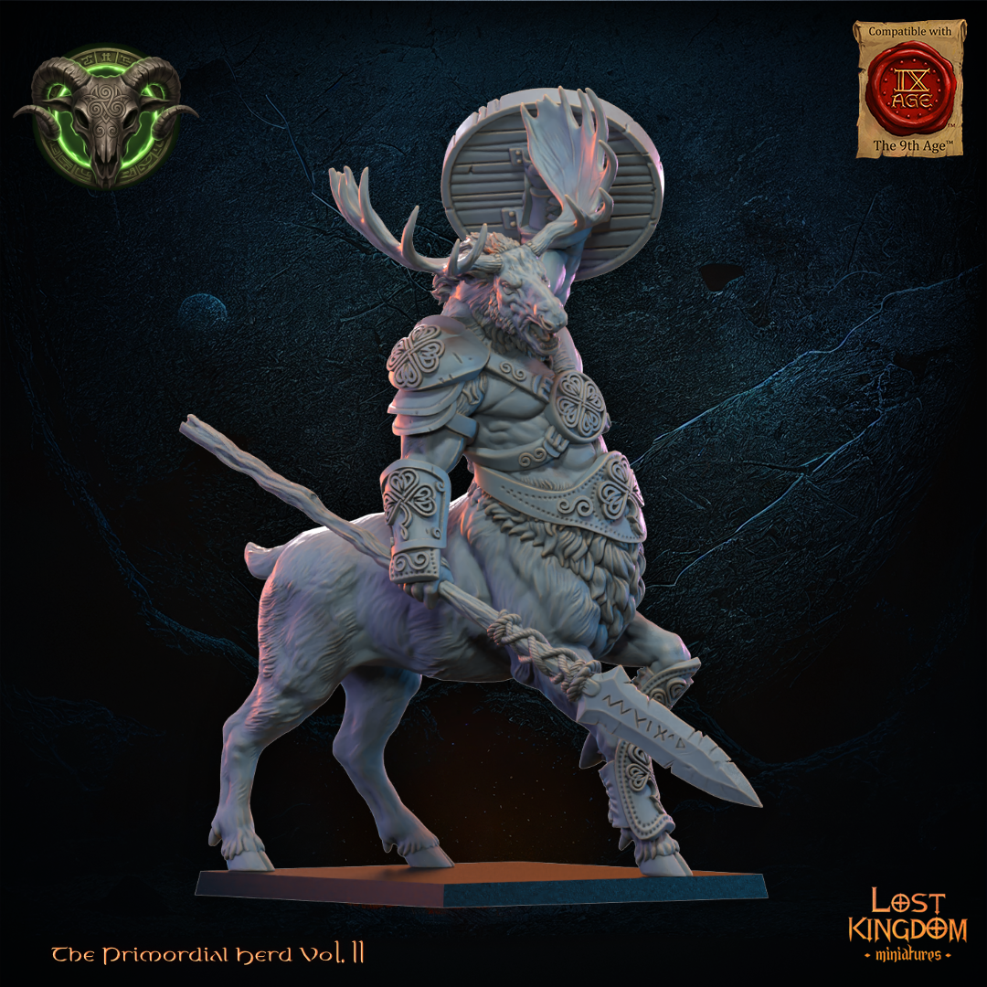 Talvren, Centaur Chieftain, Lost Kingdom Miniatures