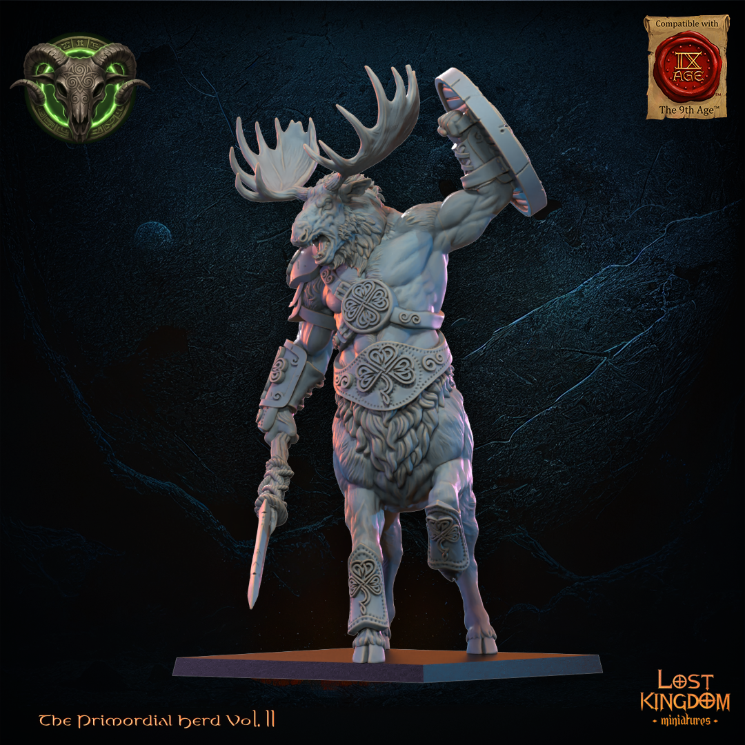 Talvren, Centaur Chieftain, Lost Kingdom Miniatures