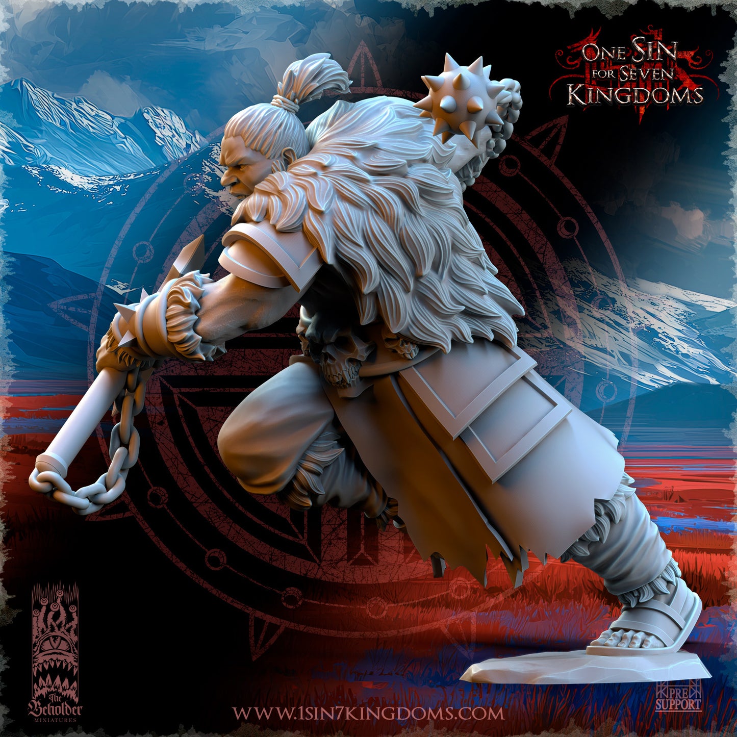 Altan, Mercenary Ogre Boss, The Beholder Miniatures