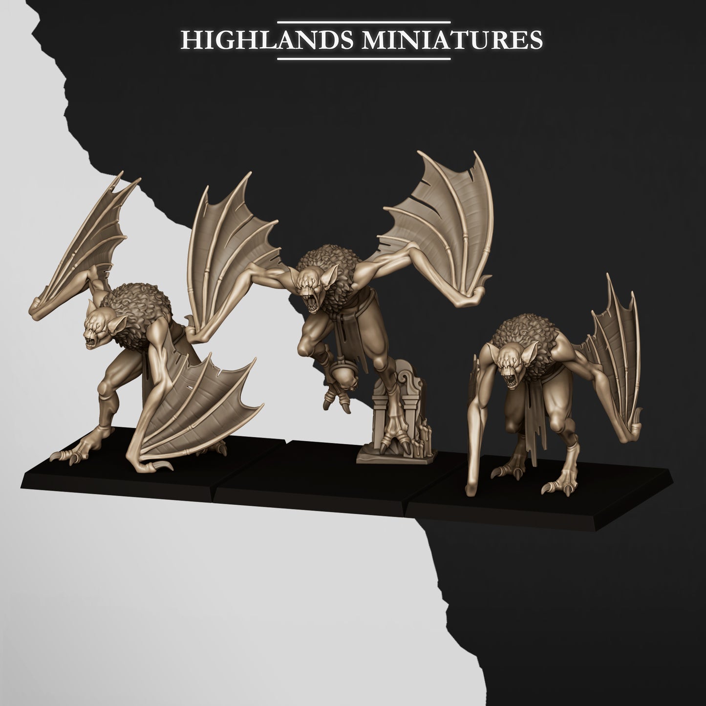 Cript Bats, Highlands Miniatures
