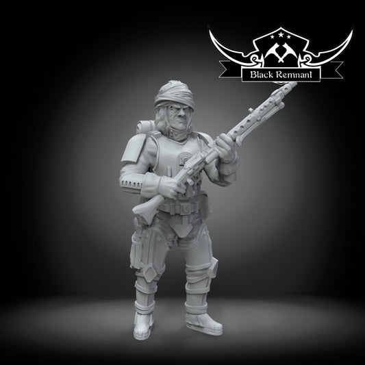 Cybernetic bounty hunter, Black Remnant