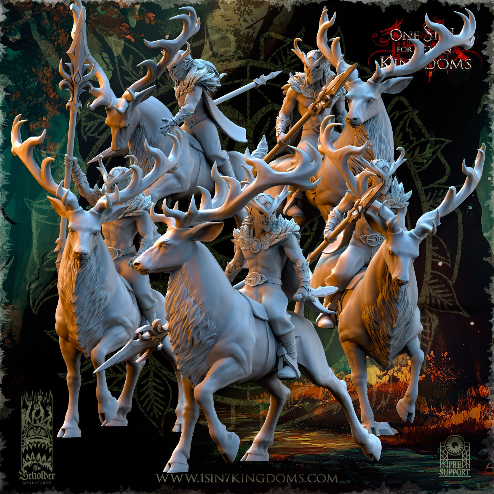 Miniatures Riders Deepwood Riders, The Beholder Miniatures – CMCstudio3d