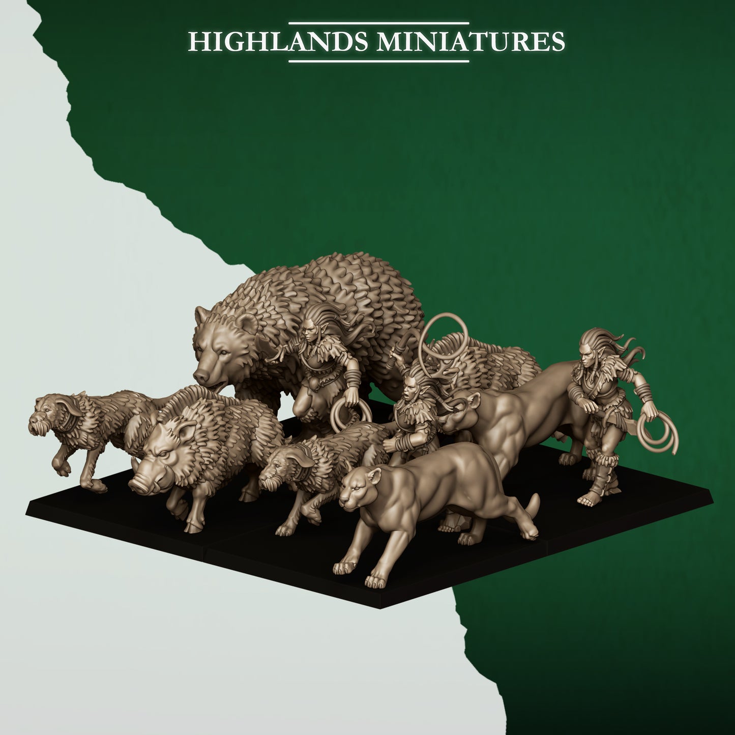 Animals and beast masters, Highlands Miniatures