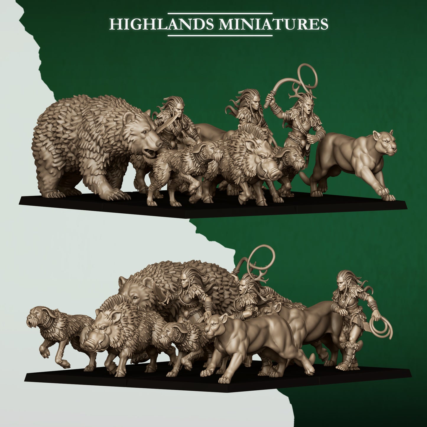 Animals and beast masters, Highlands Miniatures
