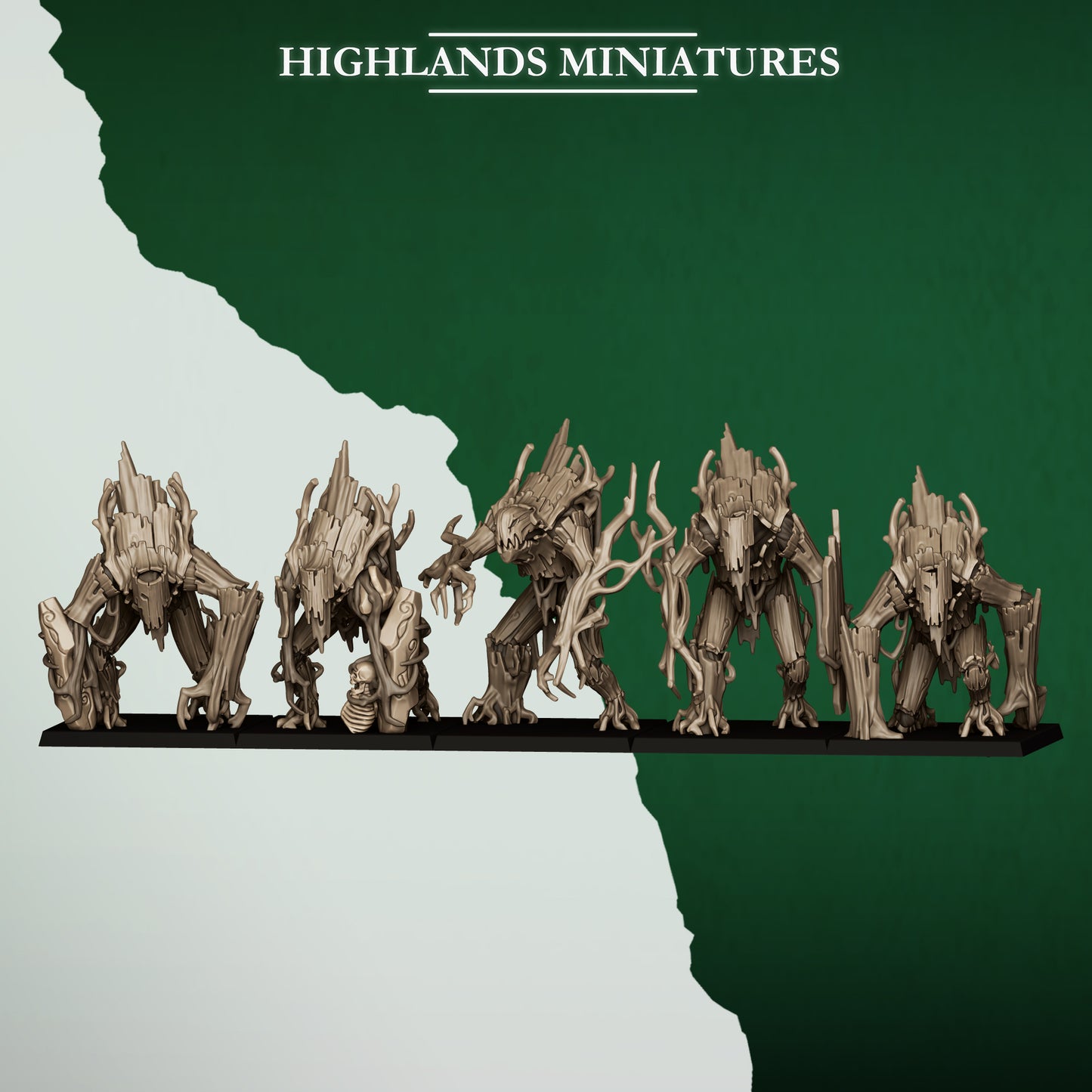 Forest golems, Highlands Miniatures