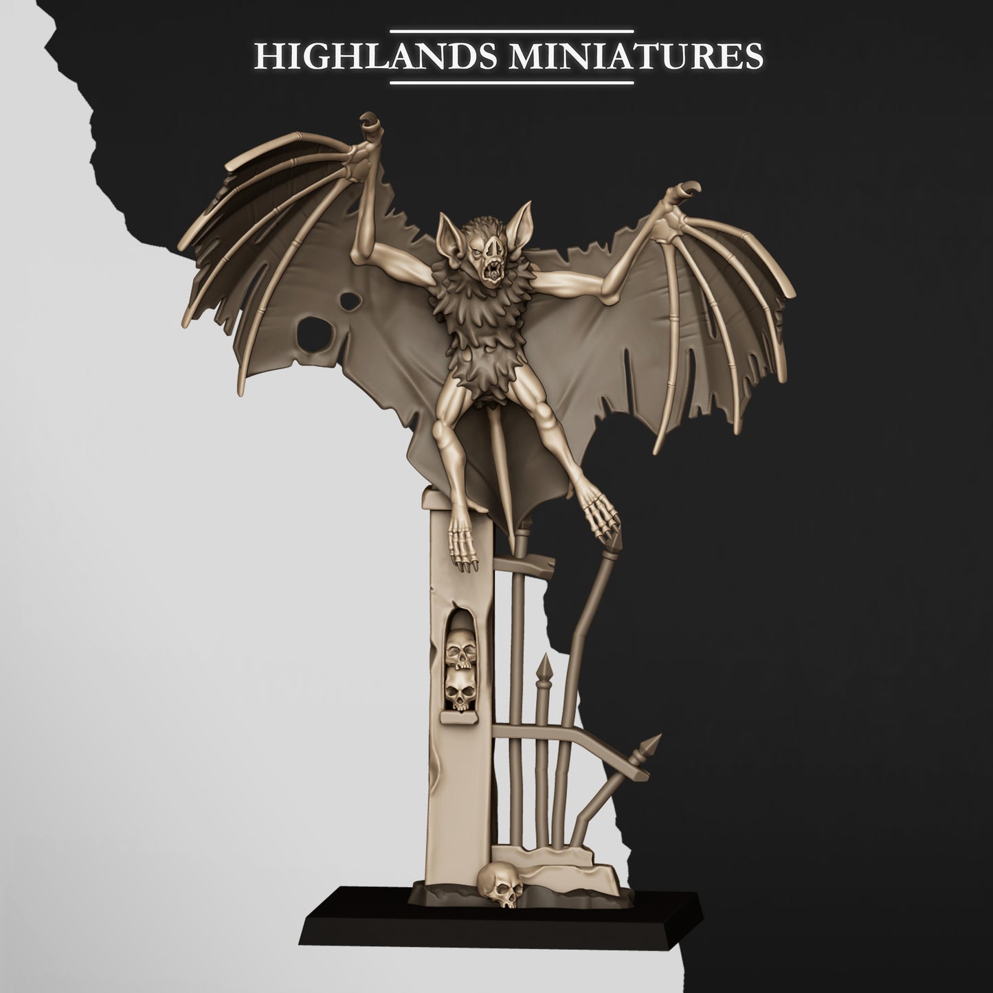 Giant bats, Highlands Miniatures