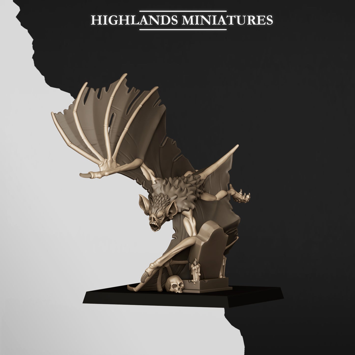 Giant bats, Highlands Miniatures