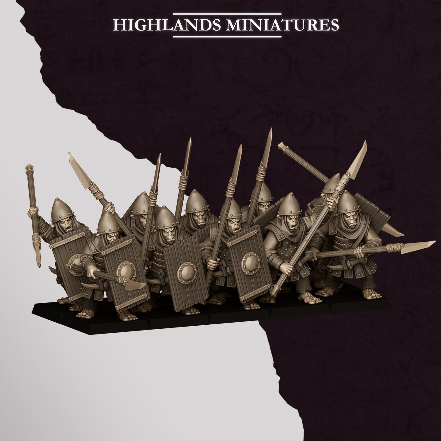 Hobgoblin spearmen, Highlands Miniatures