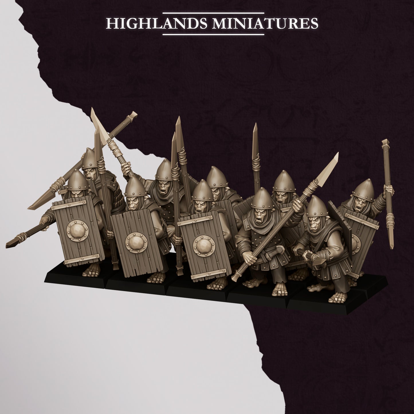 Hobgoblin spearmen, Highlands Miniatures