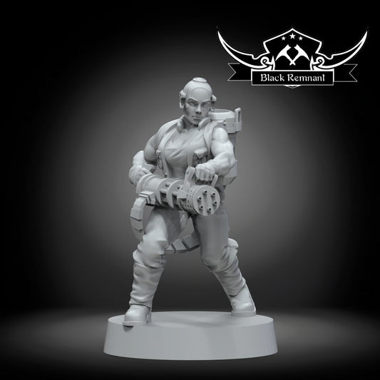 Mercenary cyborg woman Rexa, Black Remnant
