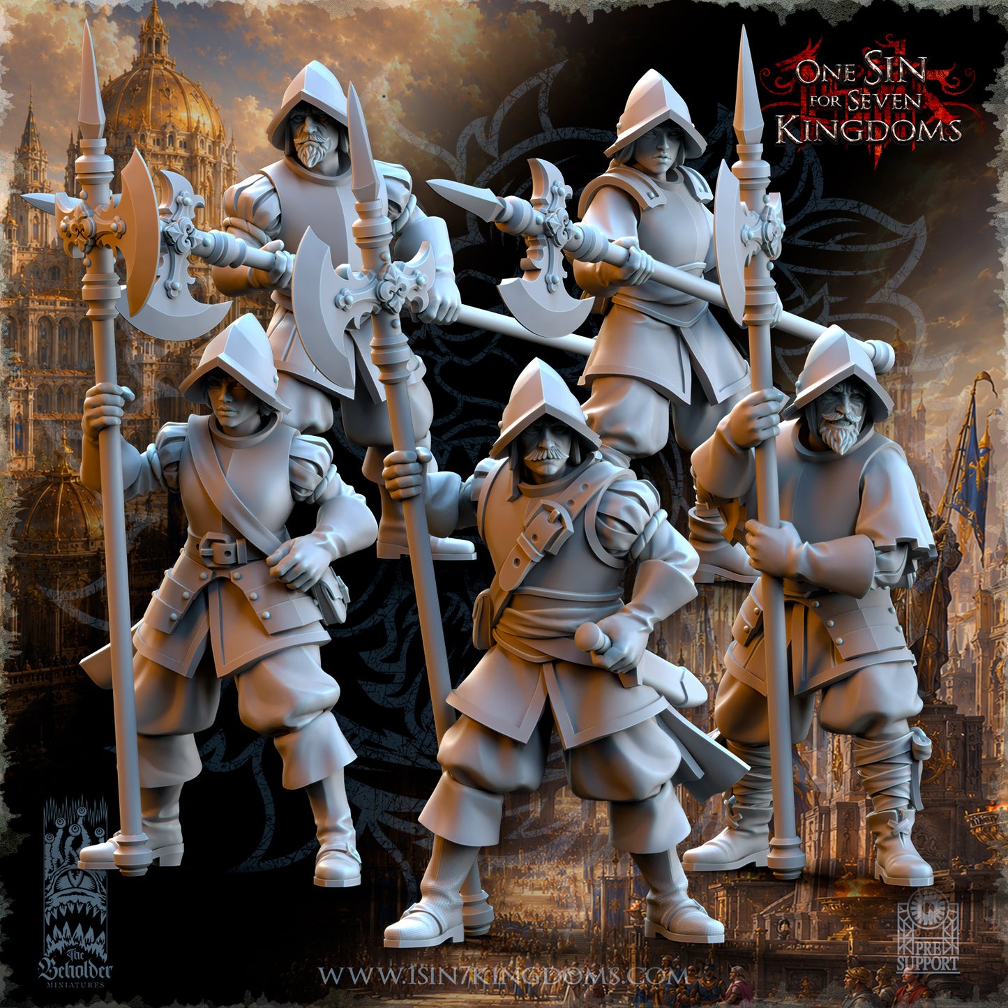 Infantry Halberds, The Beholder Miniatures
