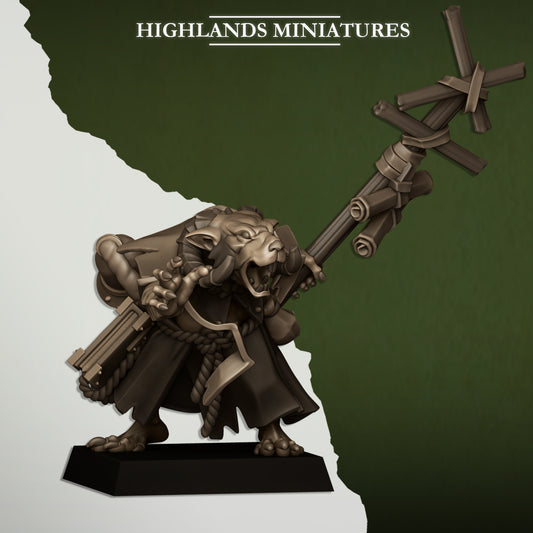 Sewer Vermin Warlock, Highlands Miniatures