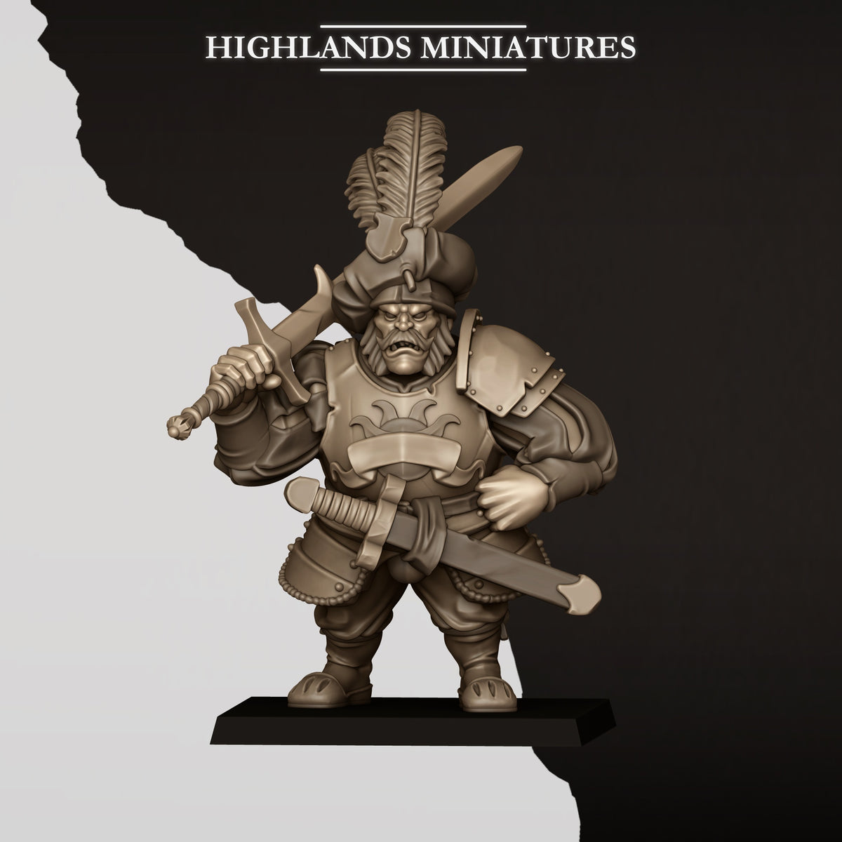 Ogres with zweihander, Highlands Miniatures