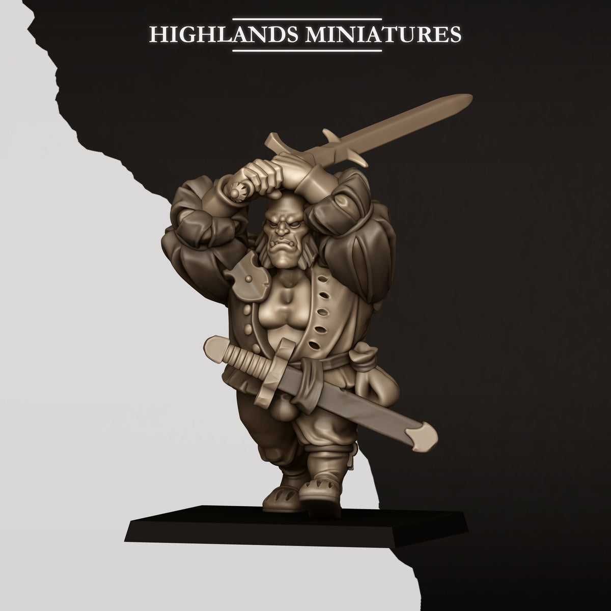Ogres with zweihander, Highlands Miniatures