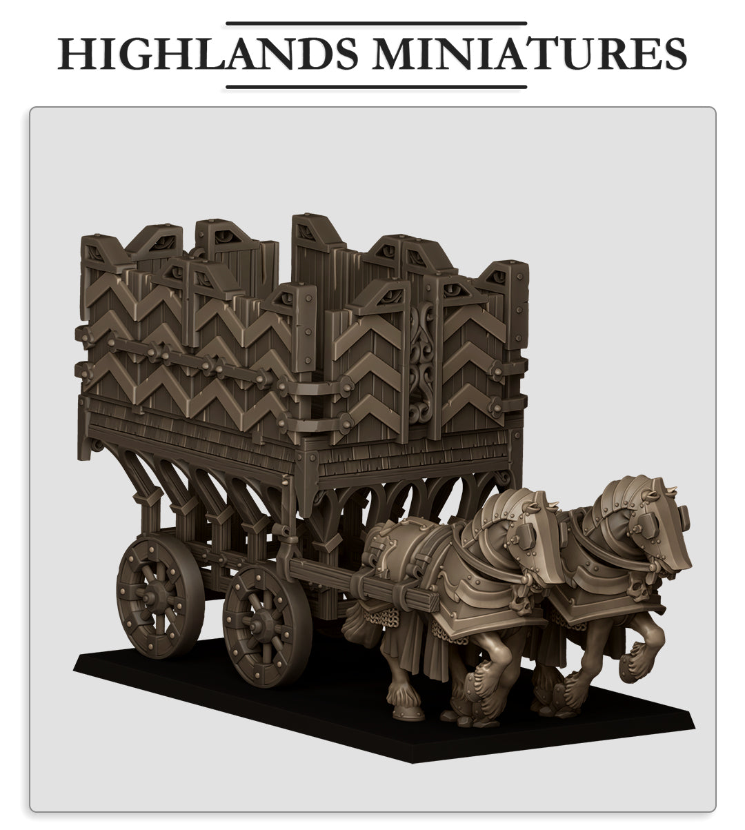 Armored wagon, Highlands Miniatures