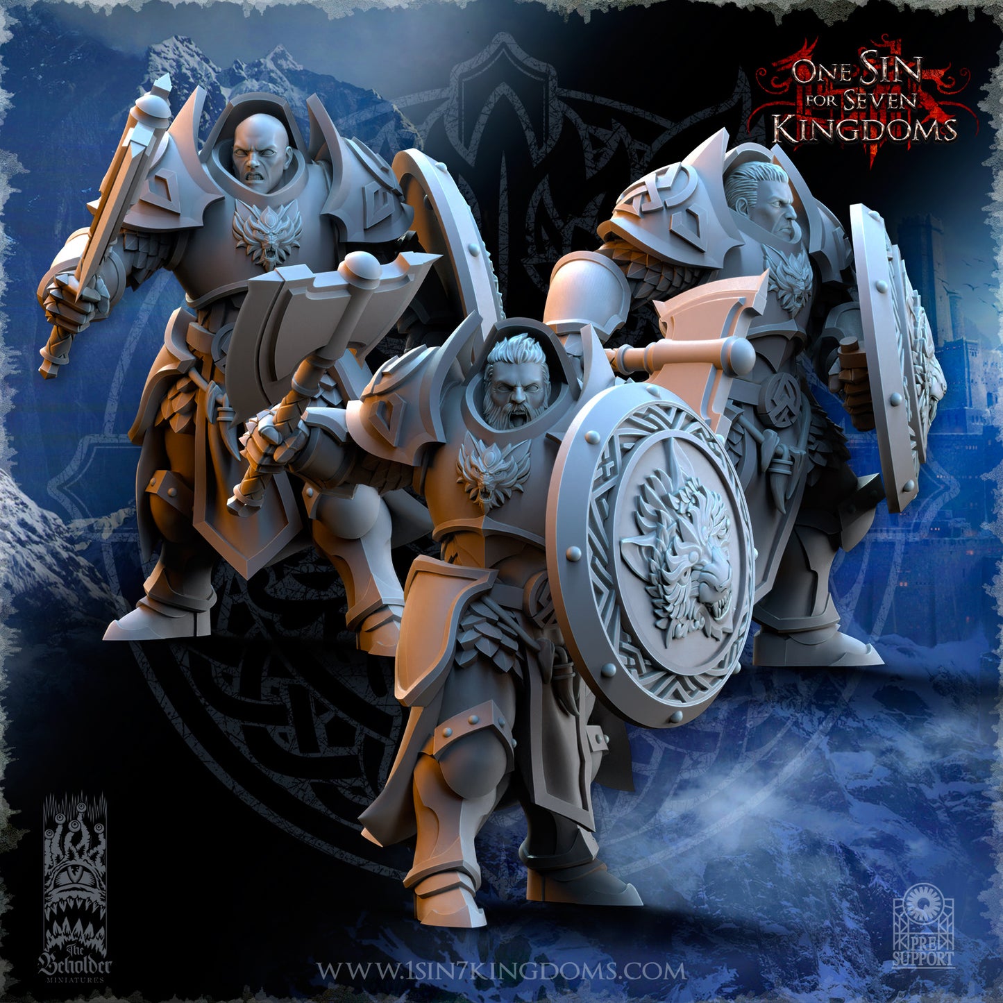 Punishers with shield, The Beholder Miniatures